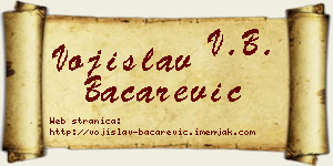 Vojislav Bačarević vizit kartica